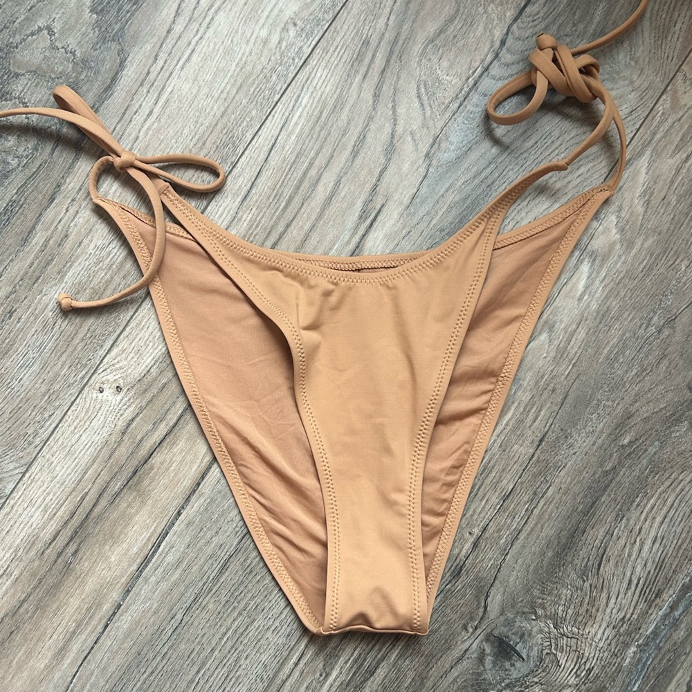 Skims string tie bikini bottom nude beige size medium
